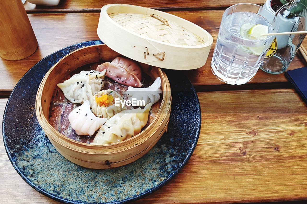 CLOSE-UP OF BREAKFAST ON TABLE