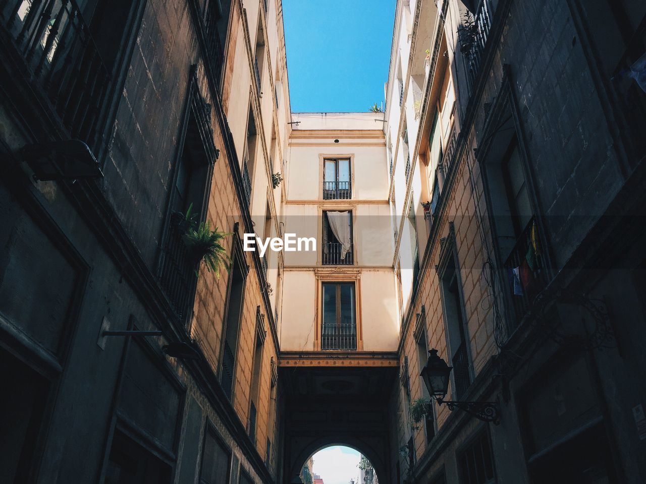 Low angle view of buildings in city