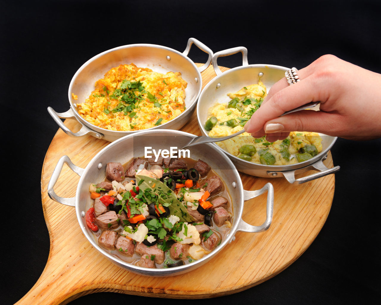 High angle view of  traditional portuguese food on a table