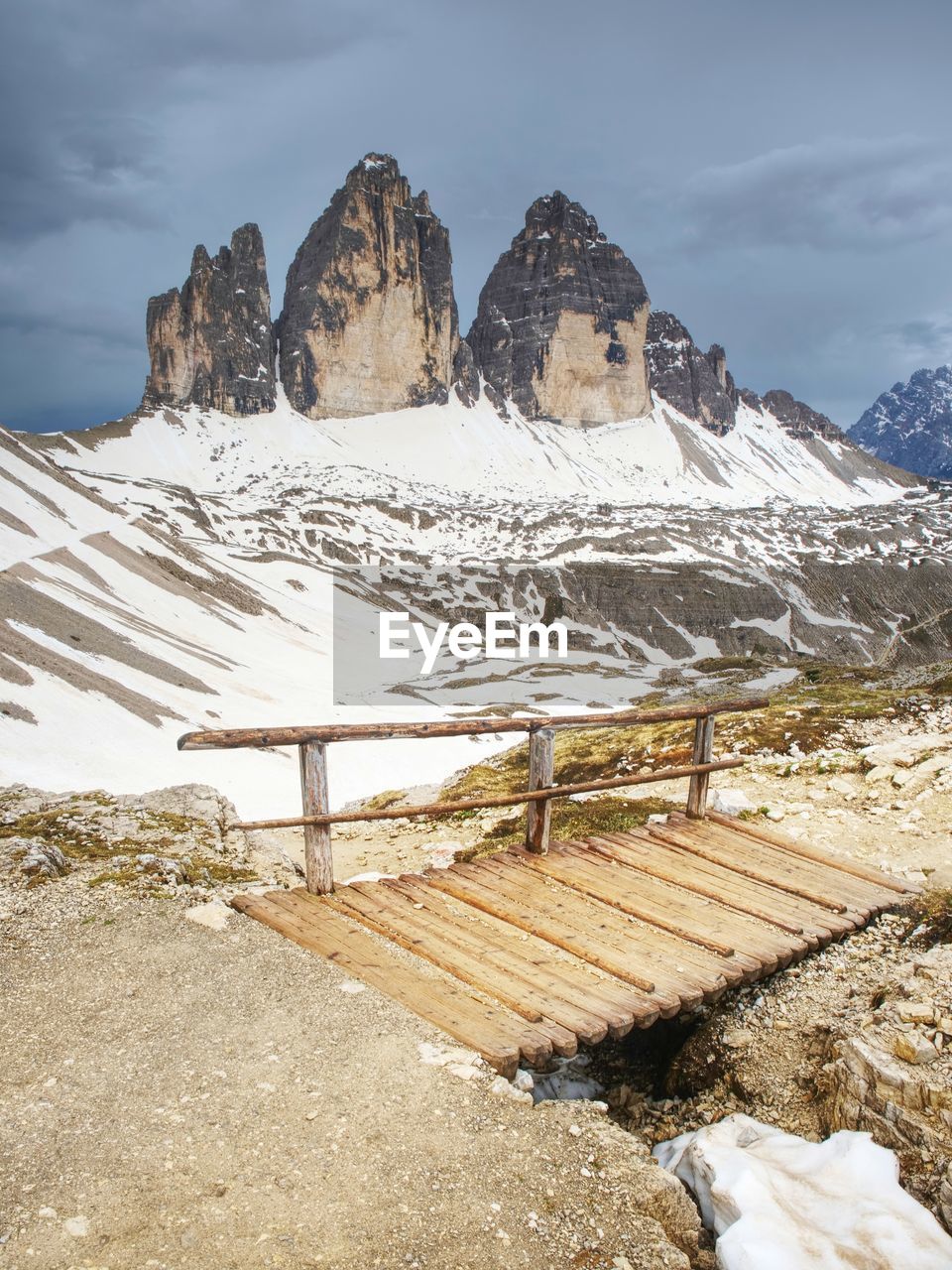 Great alpine tre cime di lavaredo massif. location national park, dolomiti south tyrol, italy