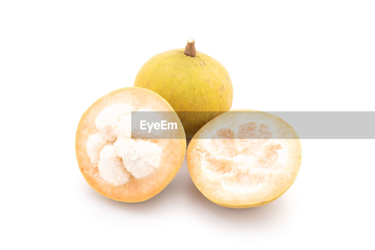 food and drink, food, healthy eating, fruit, freshness, produce, wellbeing, plant, cut out, studio shot, white background, no people, indoors, group of objects, still life, two objects, close-up, citrus, three objects, organic, citrus fruit, snack