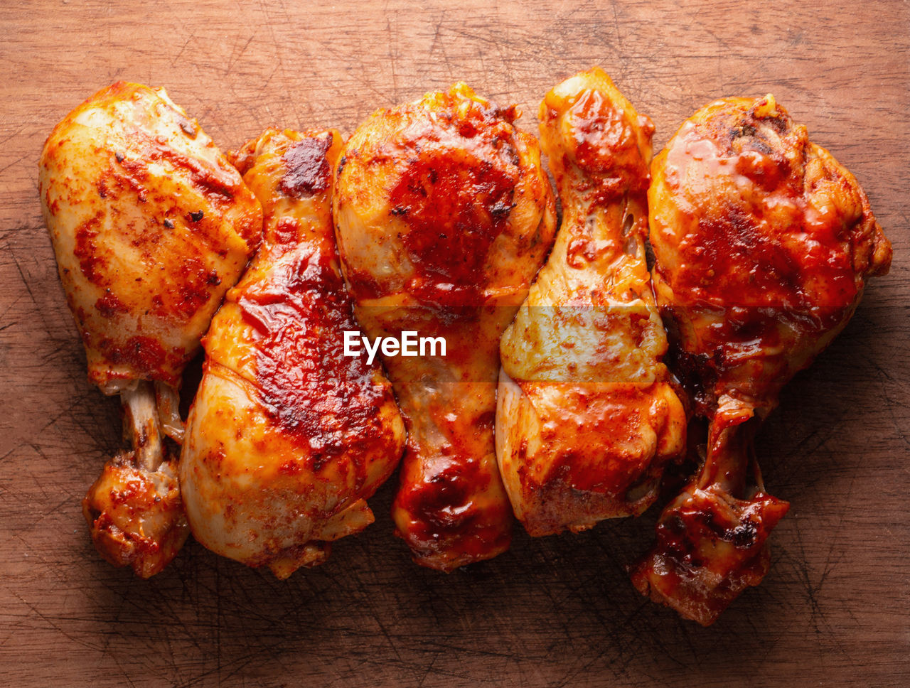 high angle view of meat on cutting board