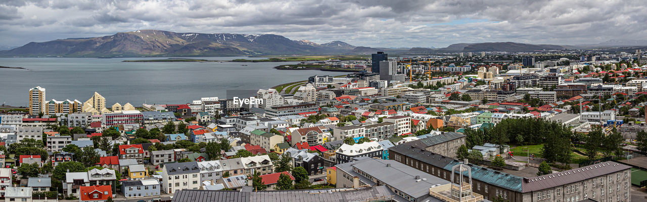 View looking northern direction from the steeple of the hallgrimskirkja