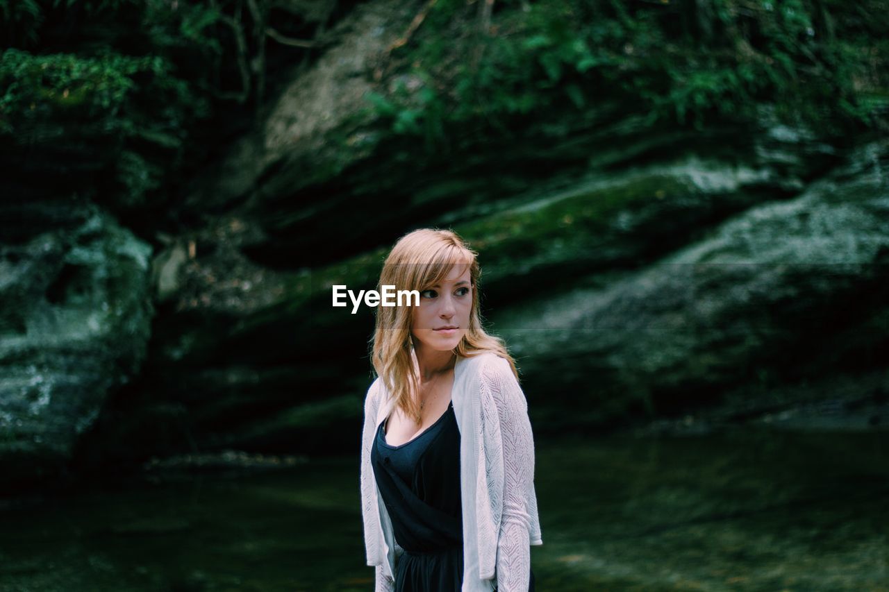 Young woman looking away