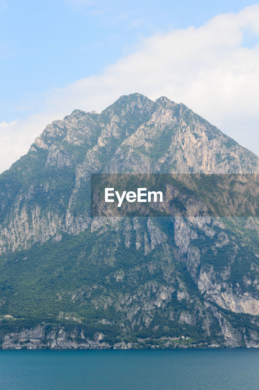 Big mountain over iseo lake