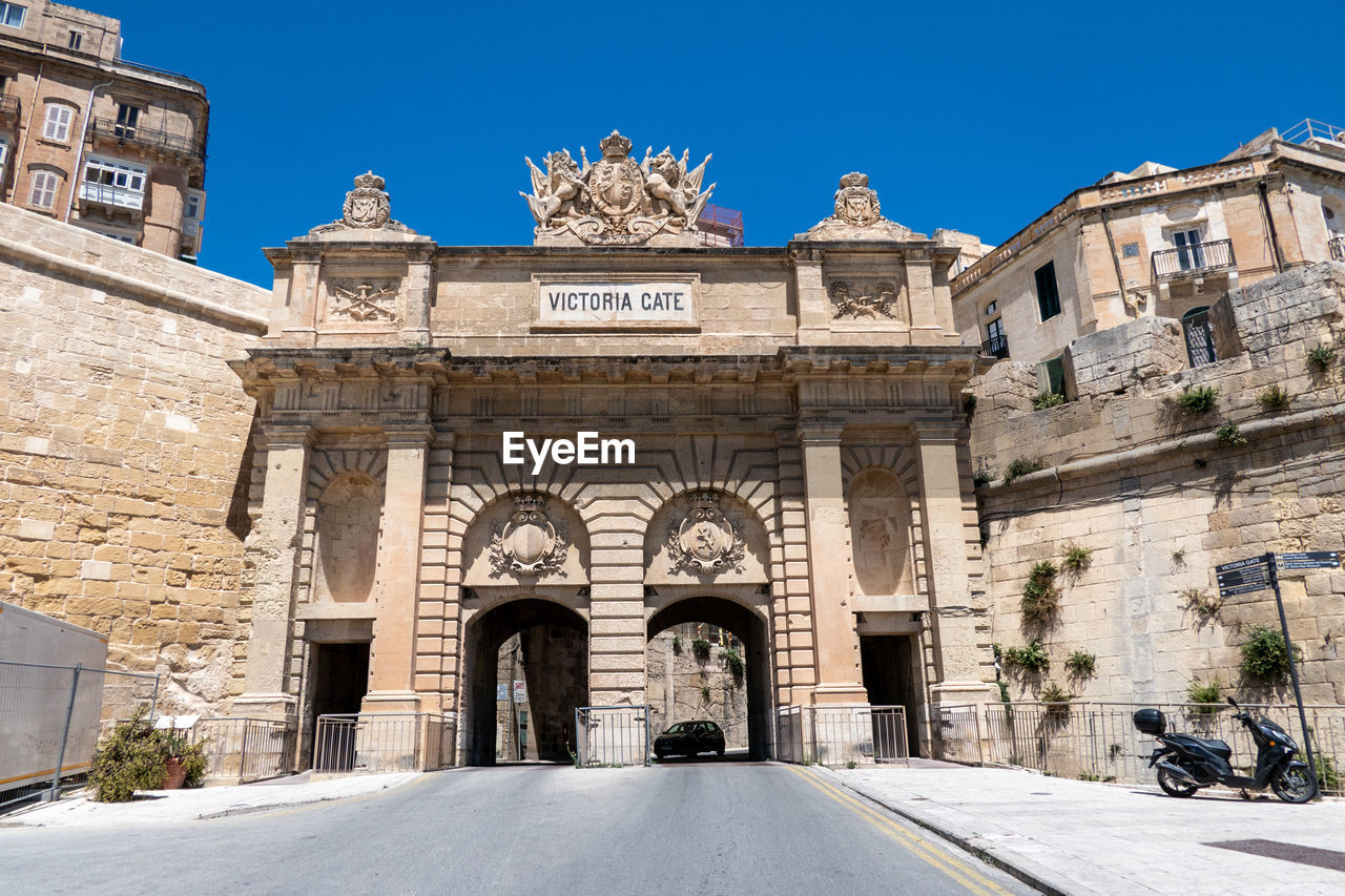 Valletta, malta, victoria gate, the gate is the main entrance to the city from the grand harbor area