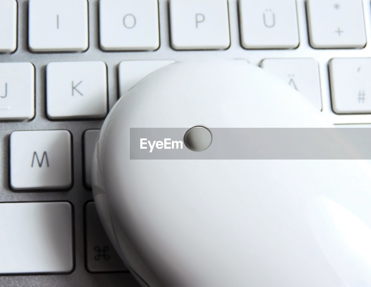 Close-up of computer keyboard and mouse