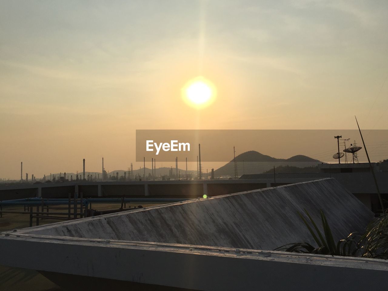 View buildings against sky during sunset 