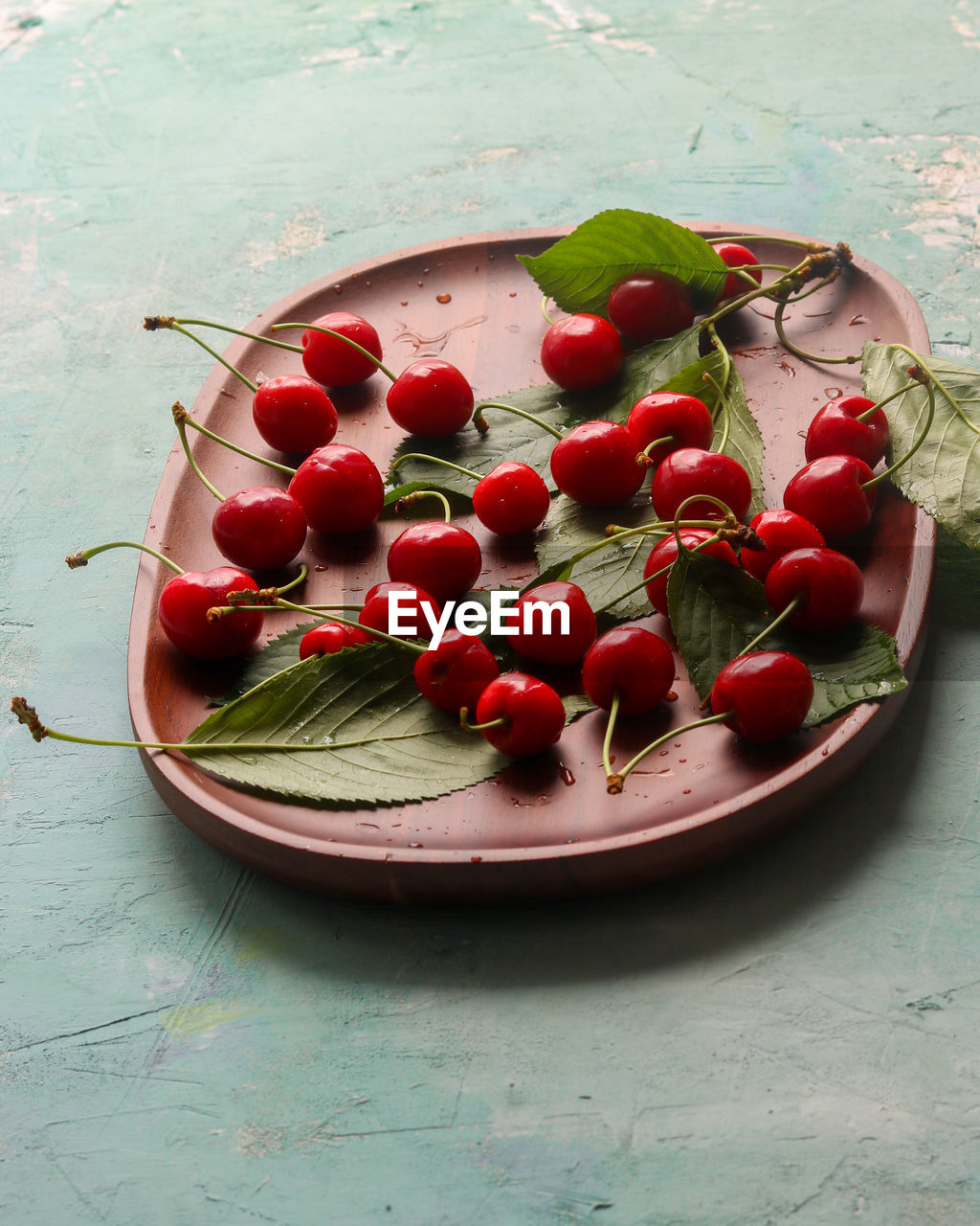 high angle view of food on table