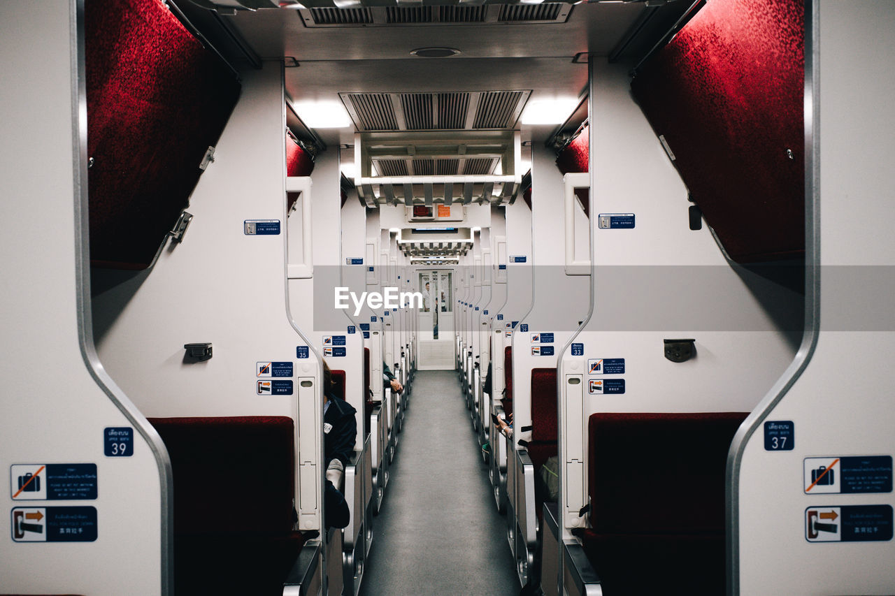 VIEW OF AN TRAIN IN AIRPLANE