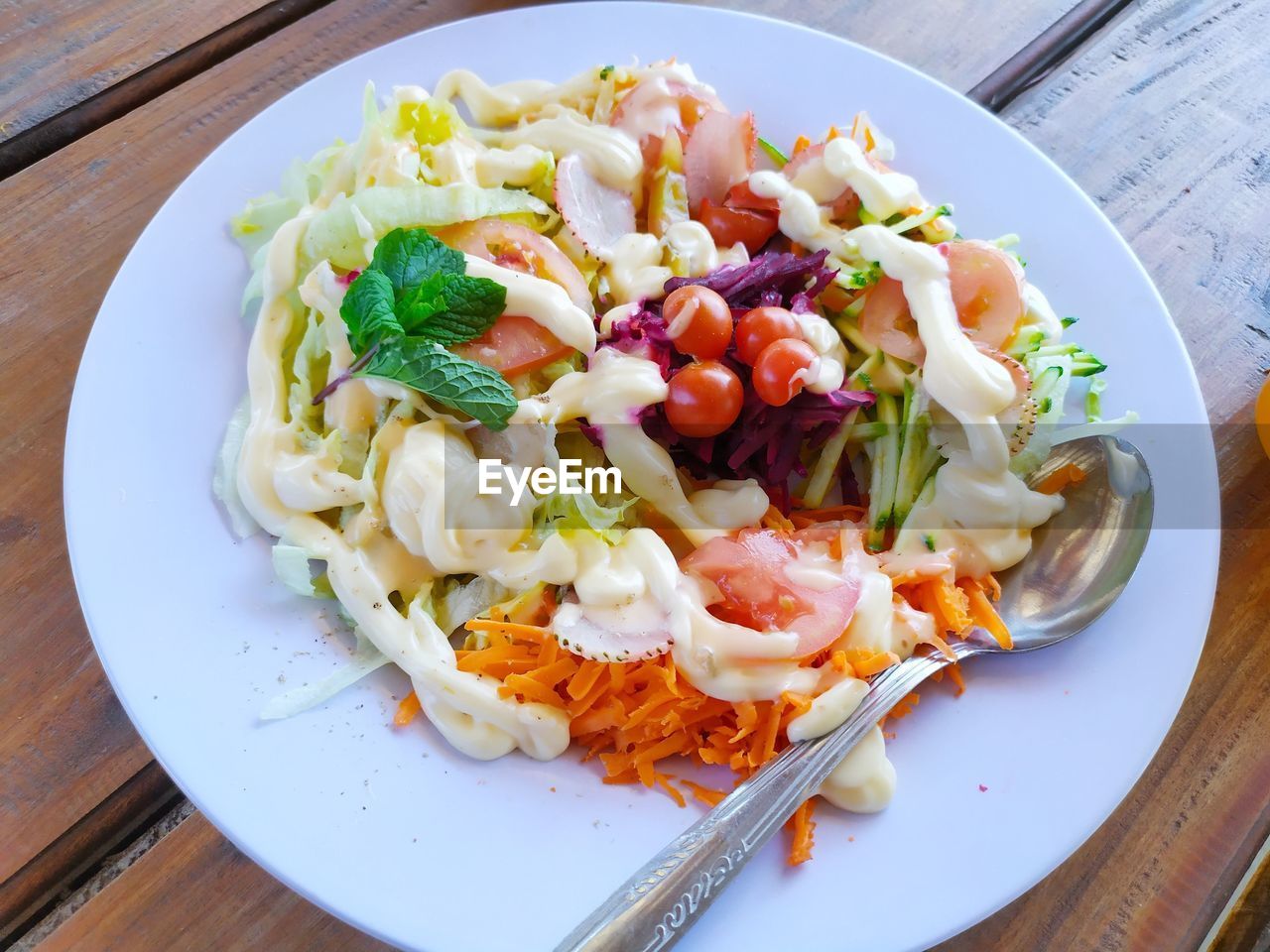 CLOSE-UP OF SERVED FOOD IN PLATE