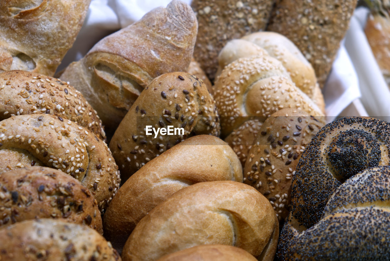 Basket of artisan breads