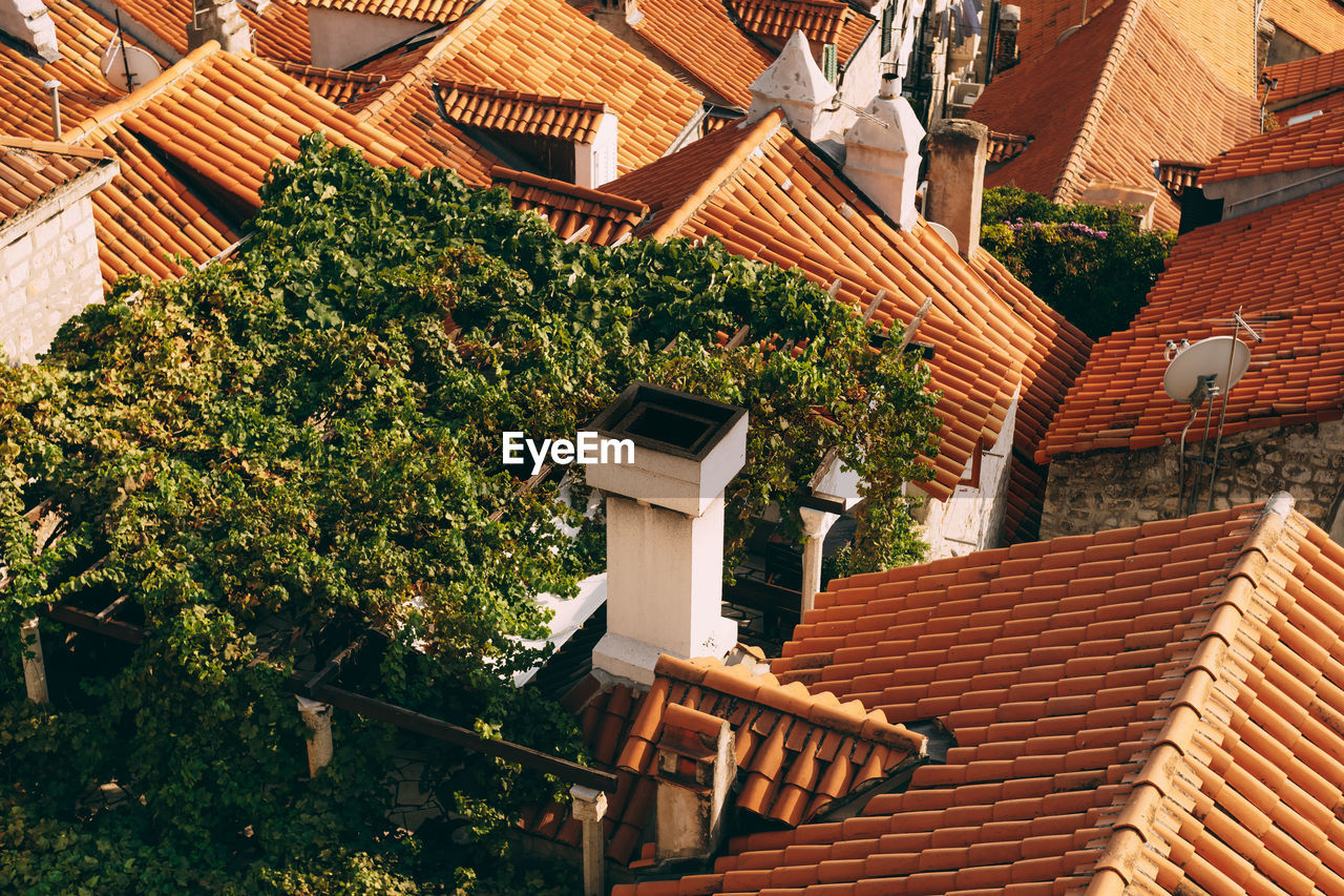 HIGH ANGLE VIEW OF RESIDENTIAL BUILDINGS