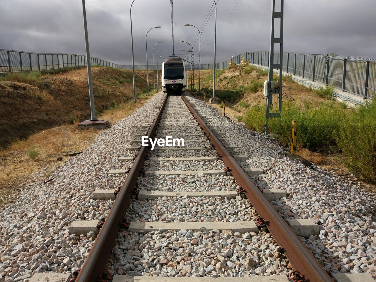 Railroad tracks against sky