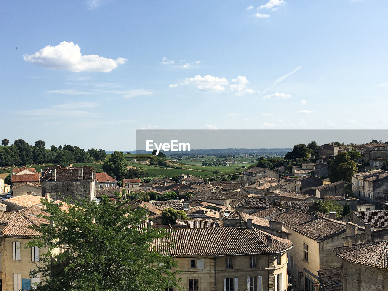 HIGH ANGLE VIEW OF TOWNSCAPE AGAINST SKY IN CITY