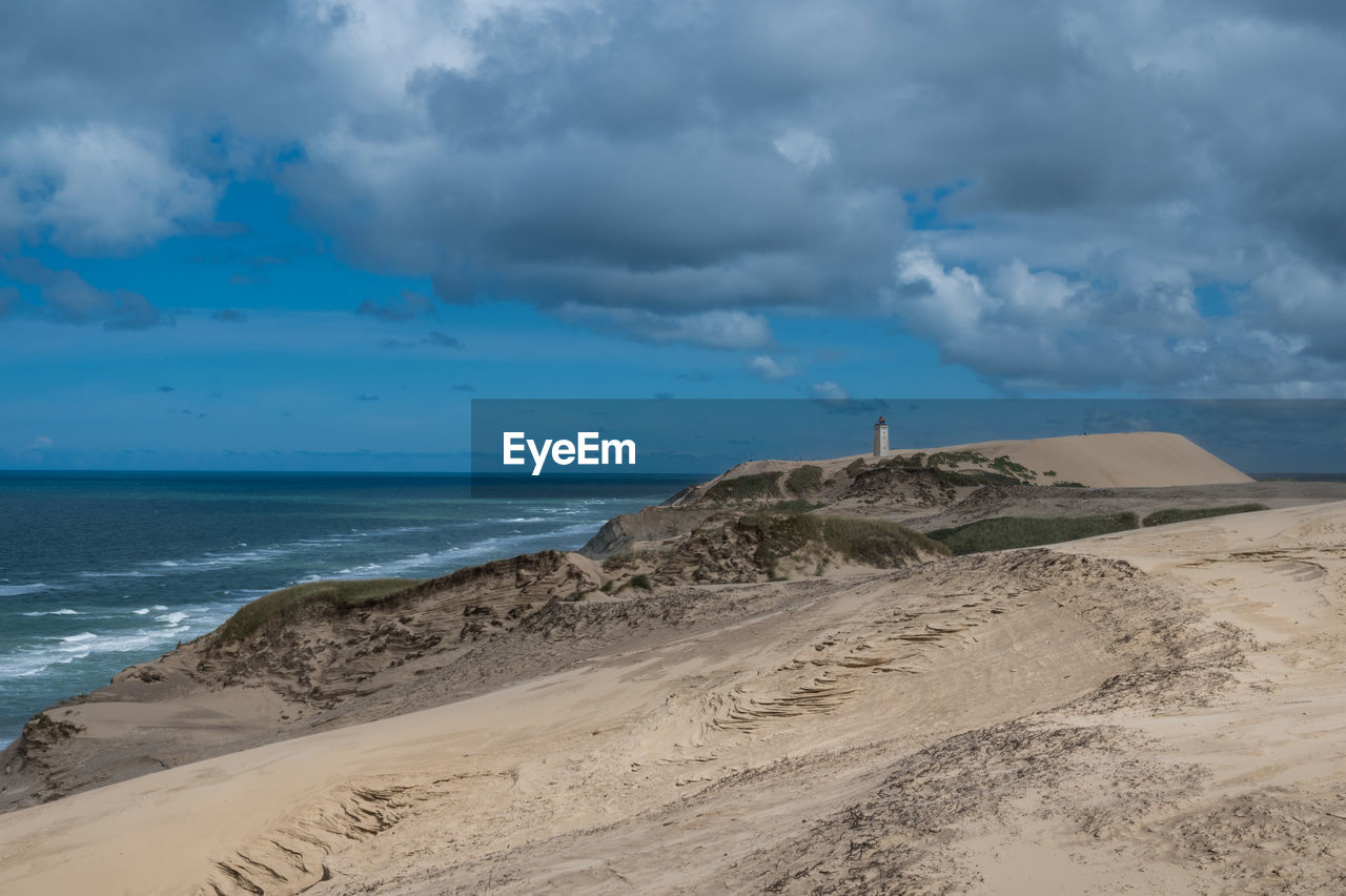 Danish westcoast, with rubjerg knude lighthouse in horizon