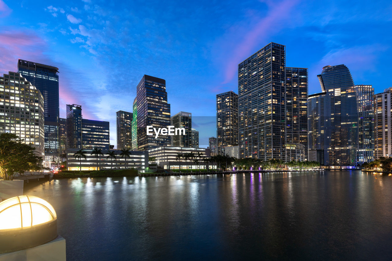 Downtown and real estate developments at brickell neighborhood, miami, florida, usa