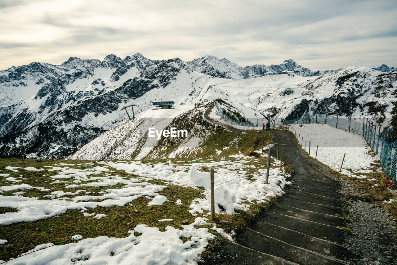 SNOW COVERED MOUNTAIN AGAINST SKY