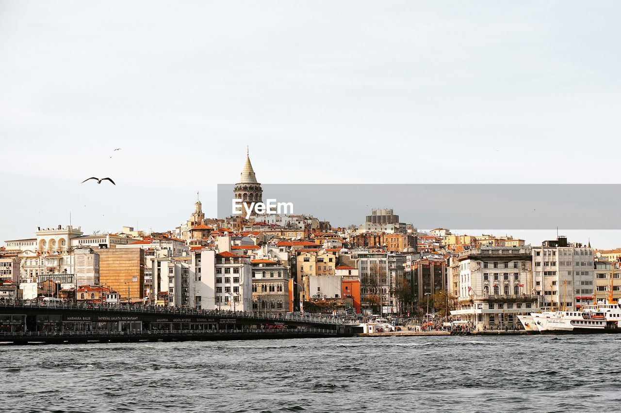 Istanbul cityscape against clear sky