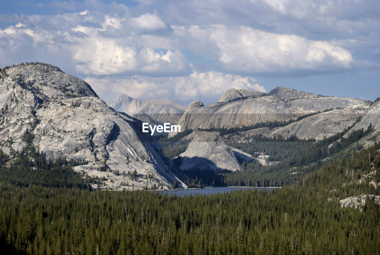 Scenic view of landscape and mountains against sky