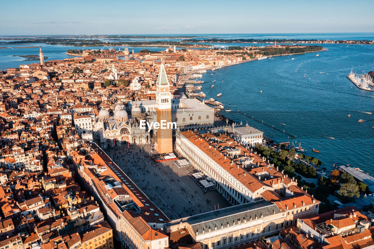 Aerial view of iconic san marco square
