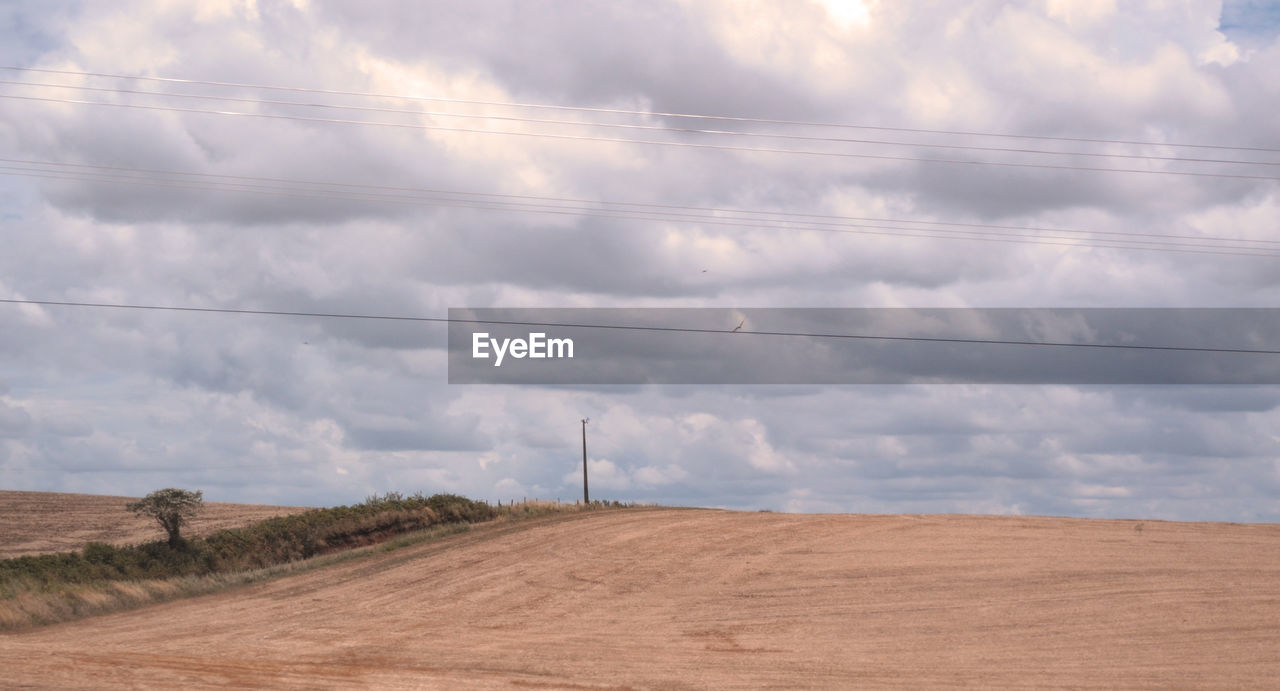 SCENIC VIEW OF FIELD AGAINST CLOUDY SKY