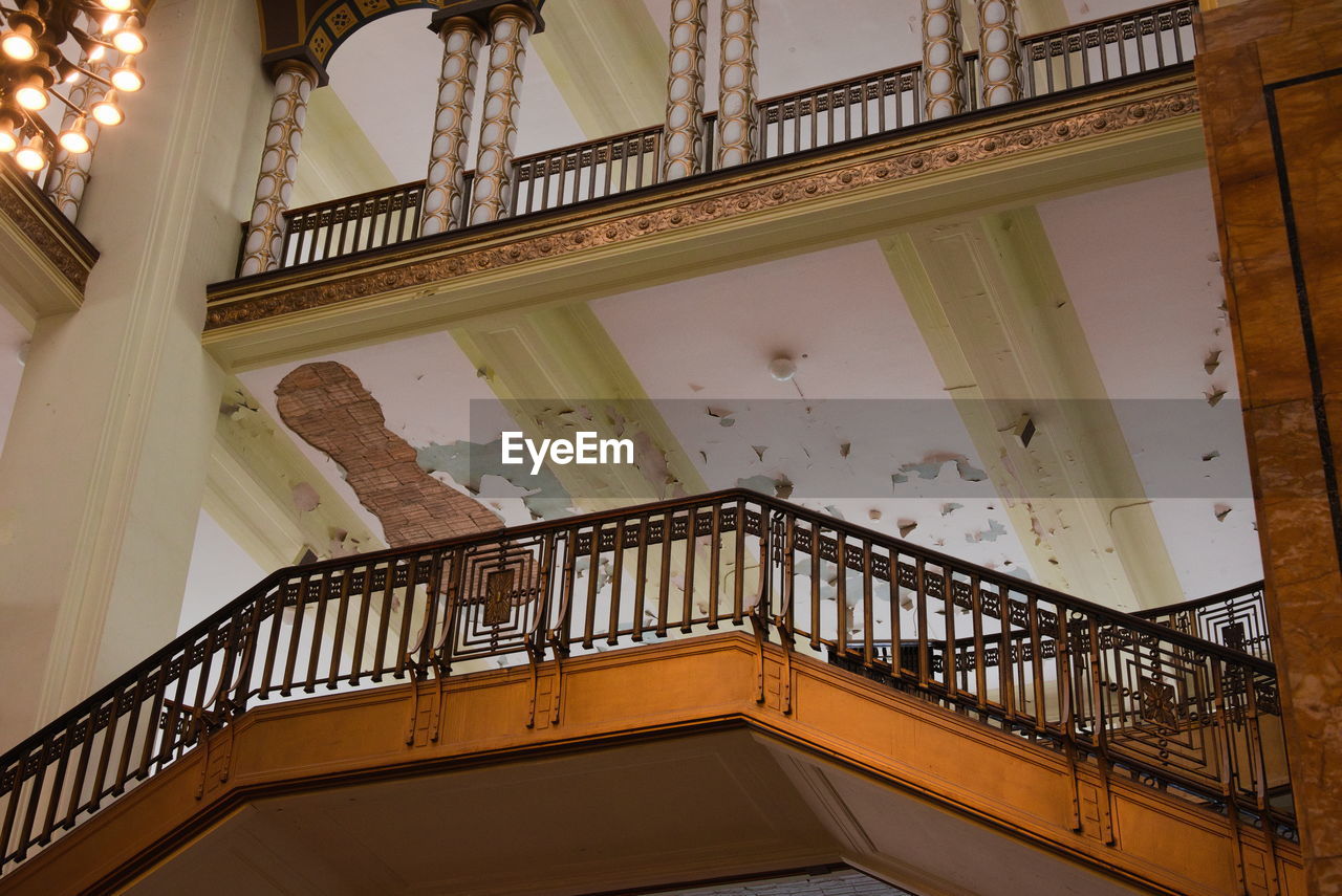 Low angle view of staircase in building