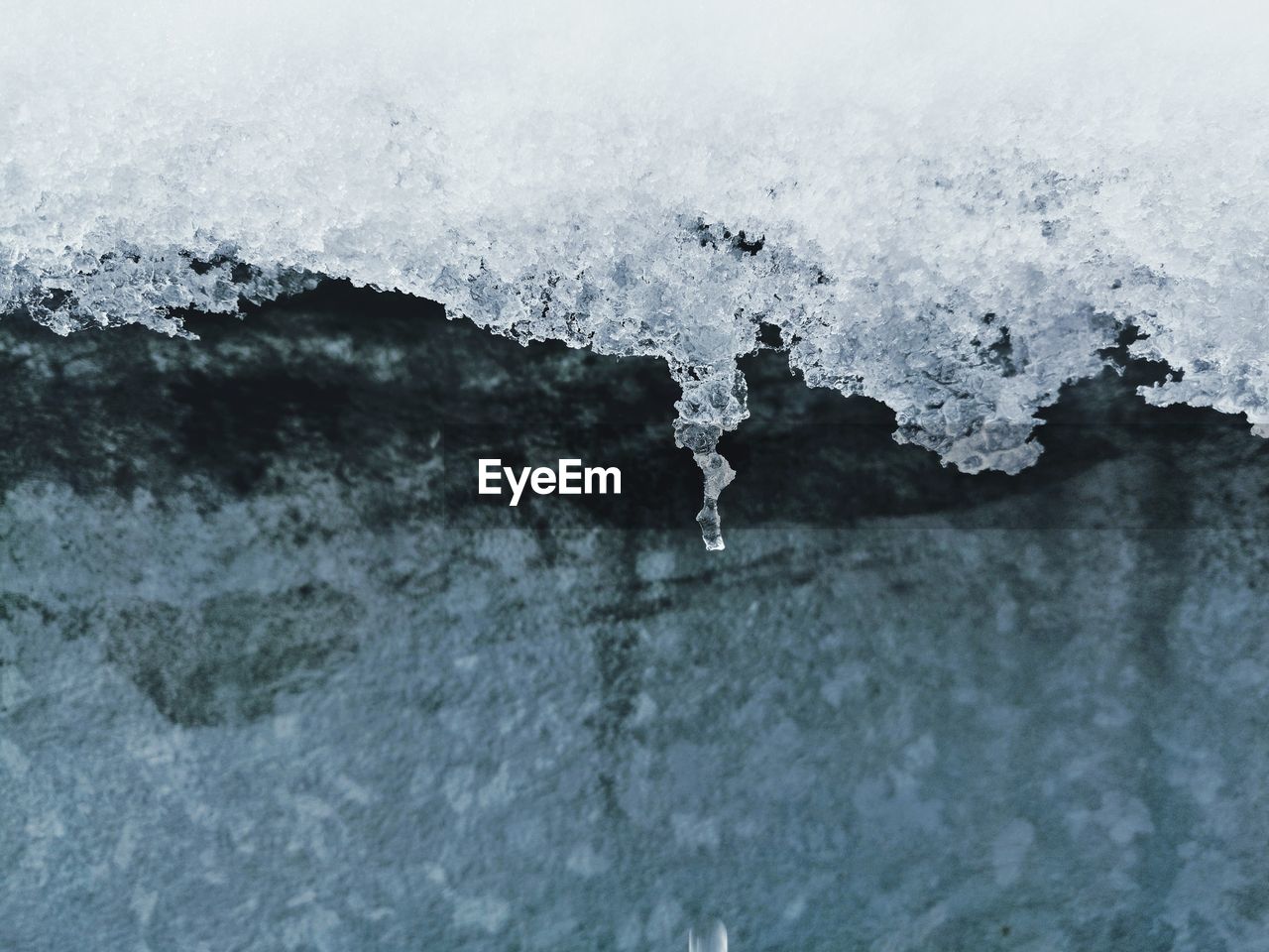 CLOSE-UP OF FROZEN WATER