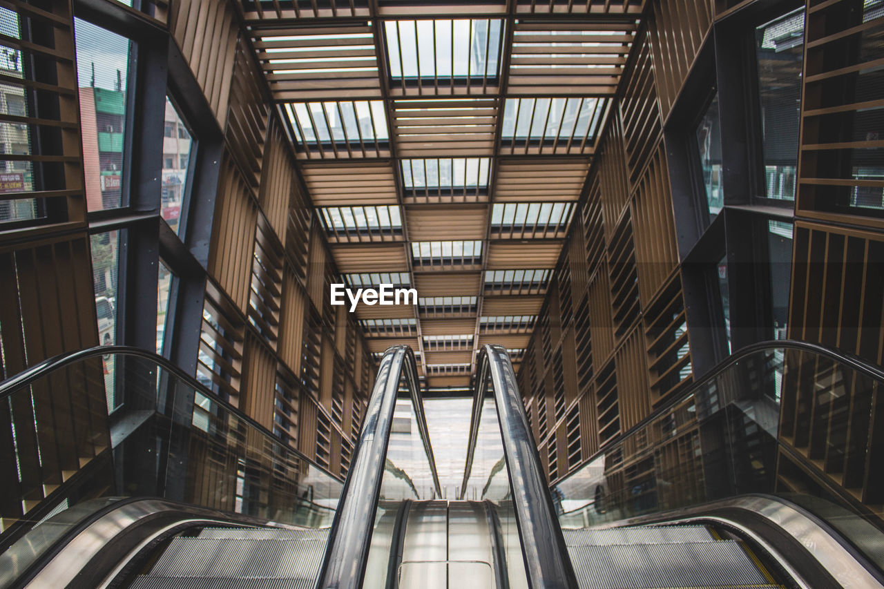 Escalator in modern building