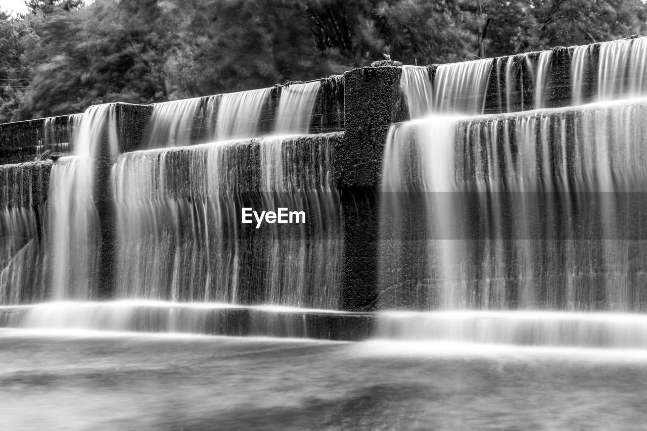 Scenic view of waterfall