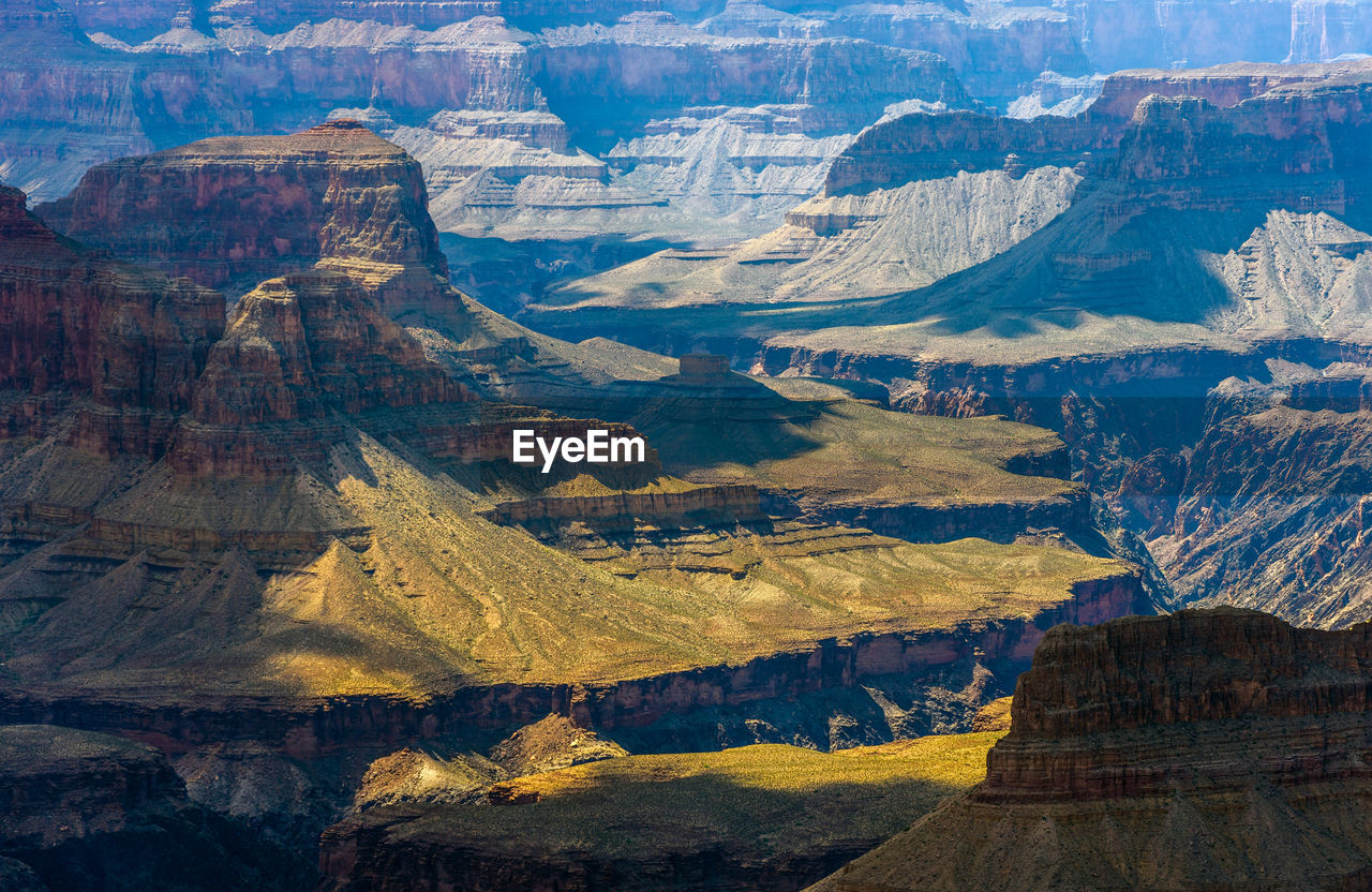 Aerial view of rock formations