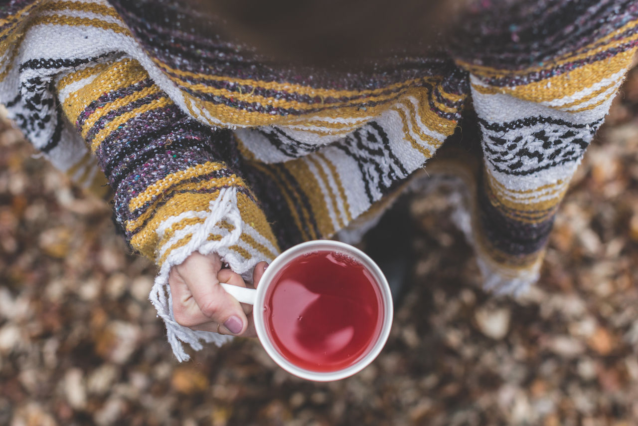 cropped hand of person holding coffee