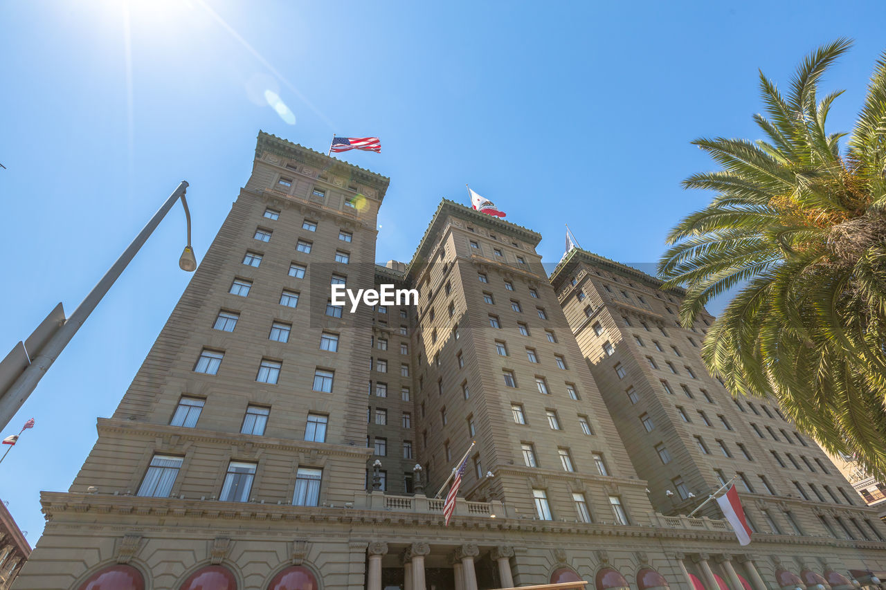 LOW ANGLE VIEW OF BUILT STRUCTURE AGAINST CLEAR SKY