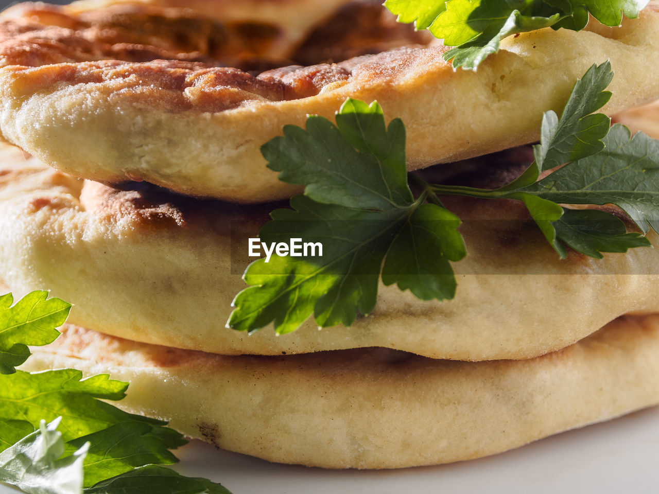 Close-up of bread in plate