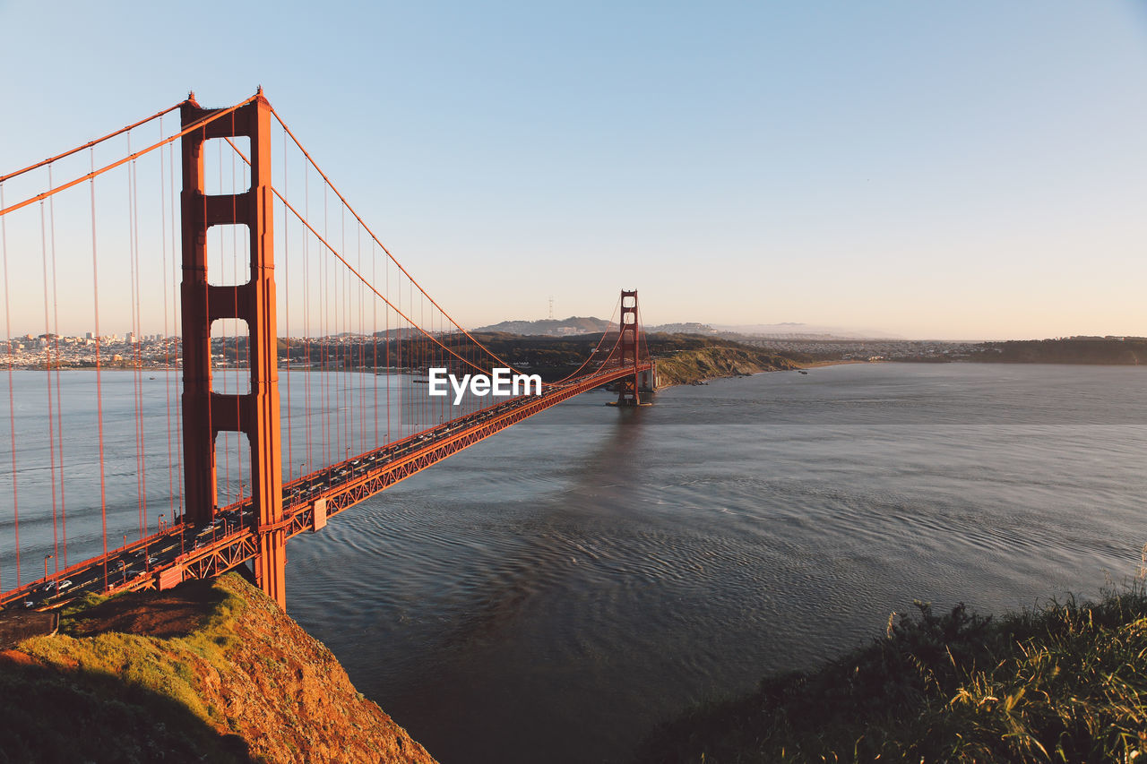 SUSPENSION BRIDGE OVER RIVER