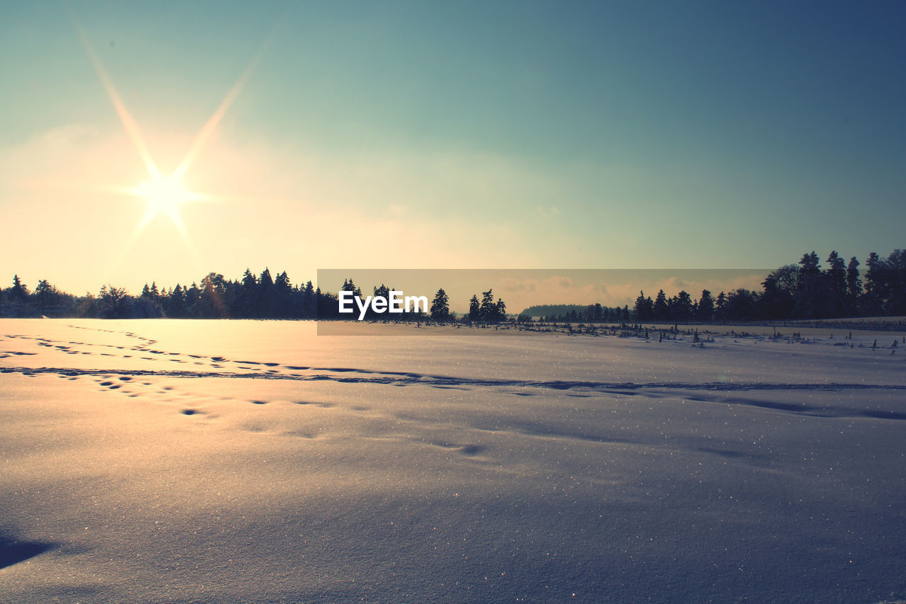 PANORAMIC VIEW OF LANDSCAPE AGAINST SKY DURING SUNSET