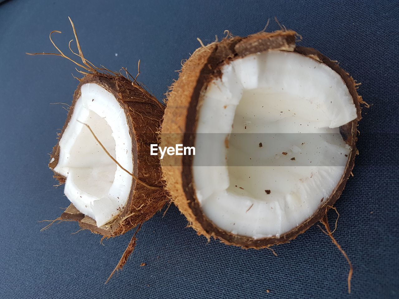 High angle view of coconut on table