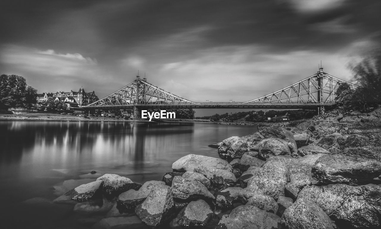 SUSPENSION BRIDGE OVER RIVER