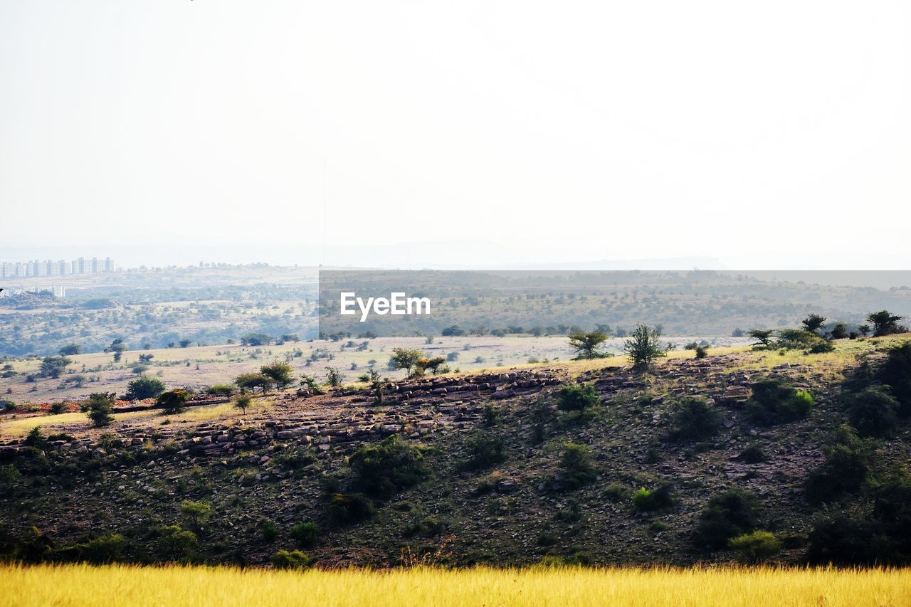 SCENIC VIEW OF LAND AGAINST CLEAR SKY