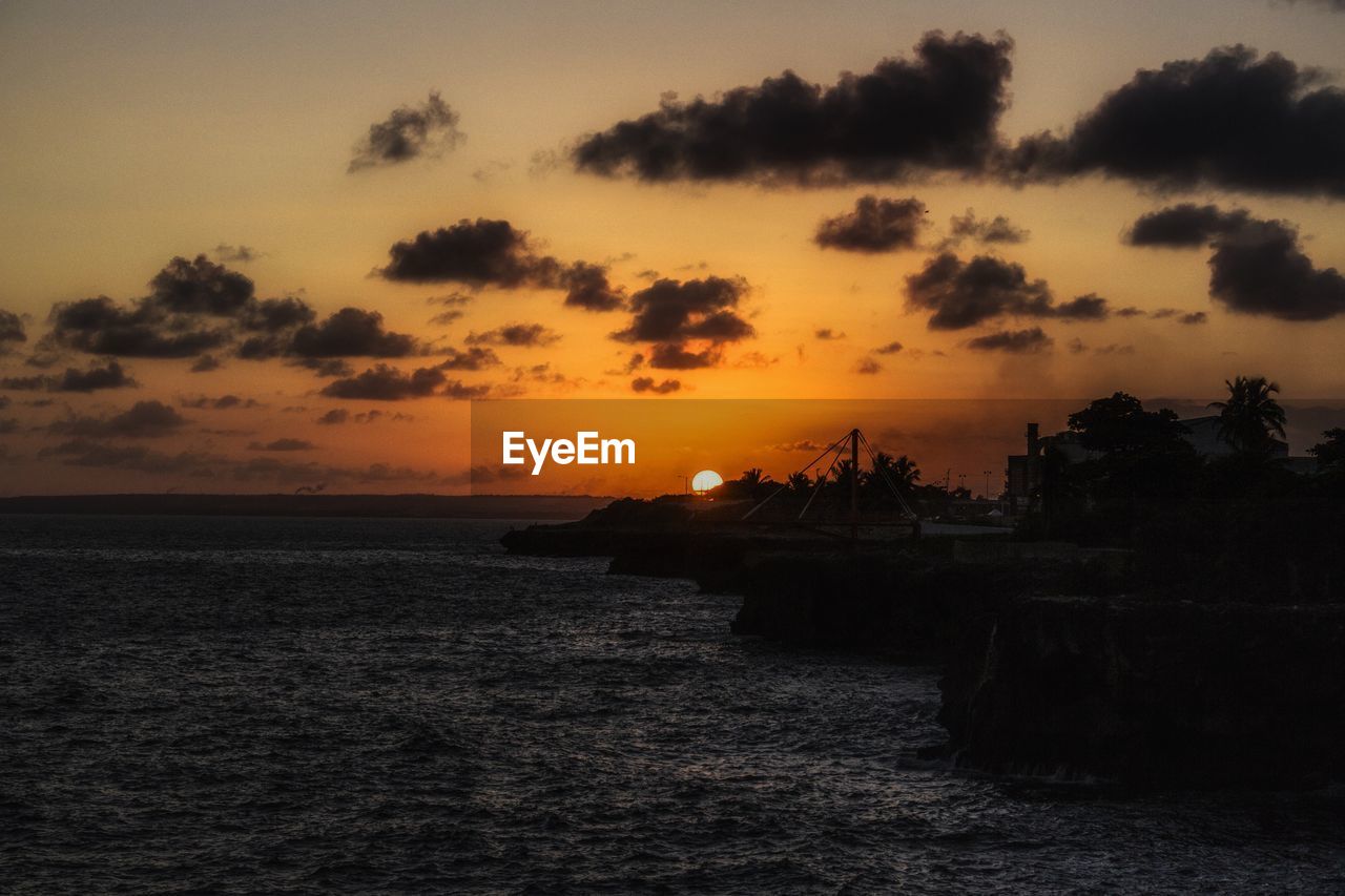 SCENIC VIEW OF SEA DURING SUNSET