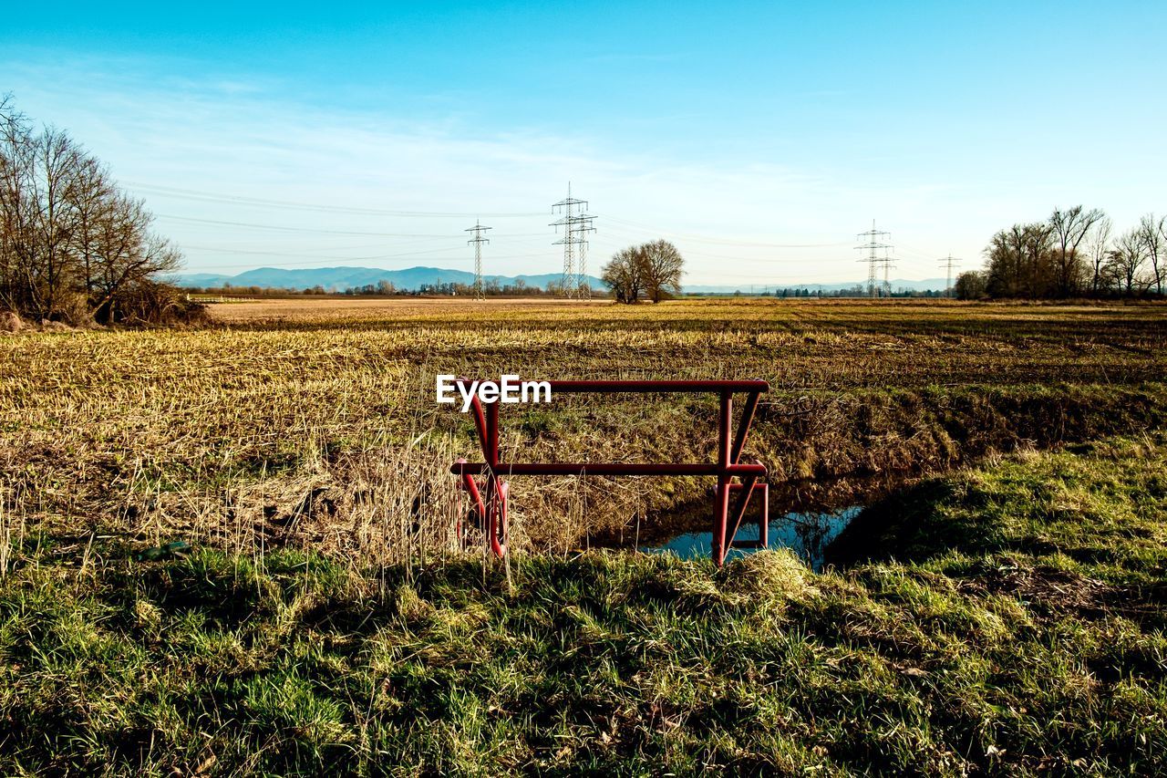 SCENIC VIEW OF FARM AGAINST SKY