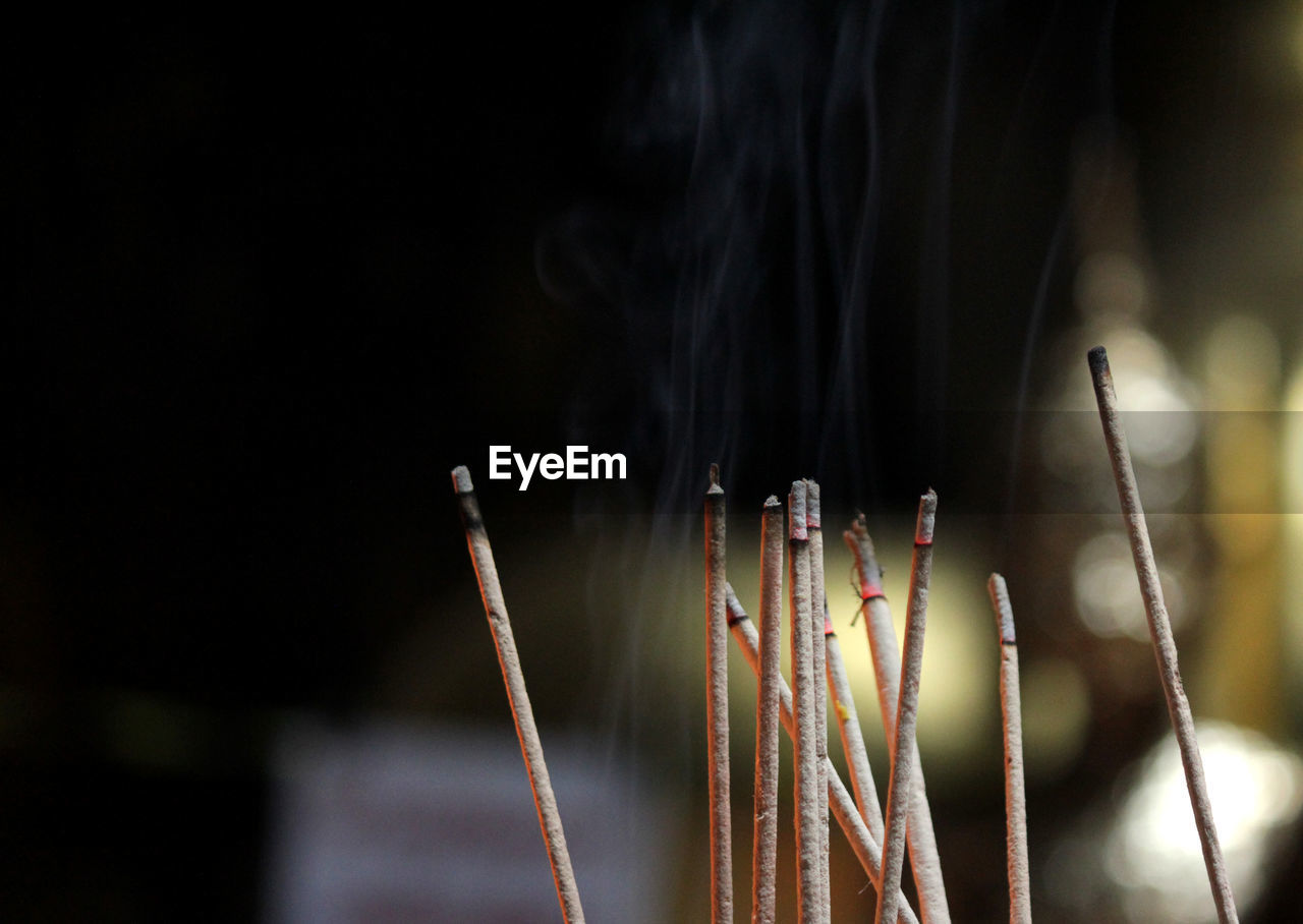 Close-up of incense