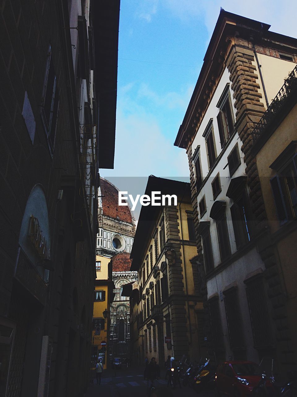 Low angle view of buildings in city