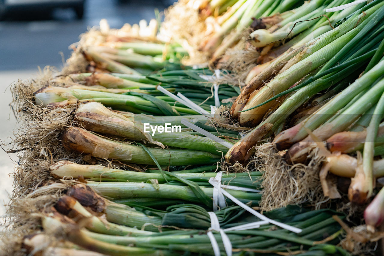 CLOSE-UP OF VEGETABLES AT MARKET