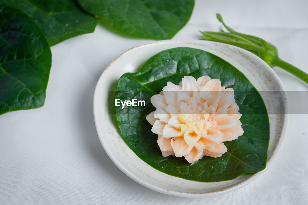 HIGH ANGLE VIEW OF FRESH VEGETABLES IN PLATE