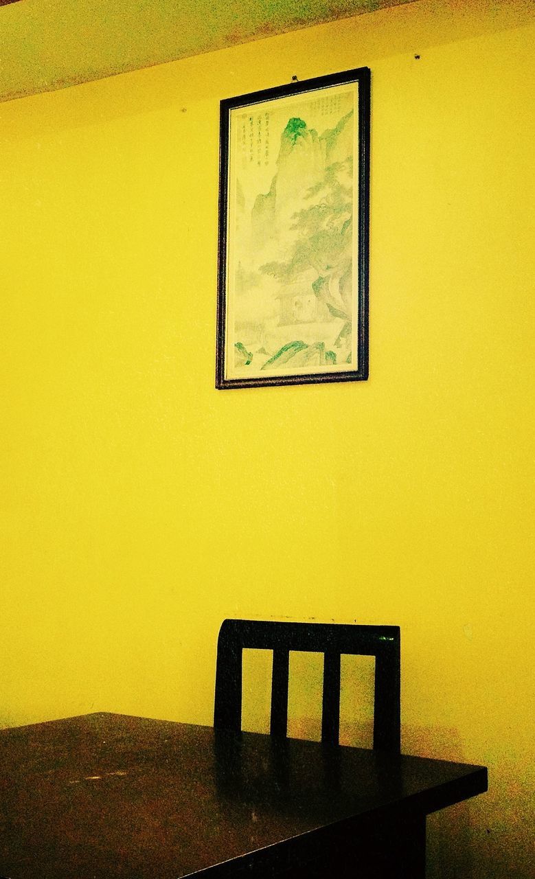 VIEW OF YELLOW WALL