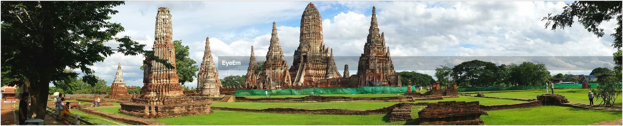 Temples against the sky