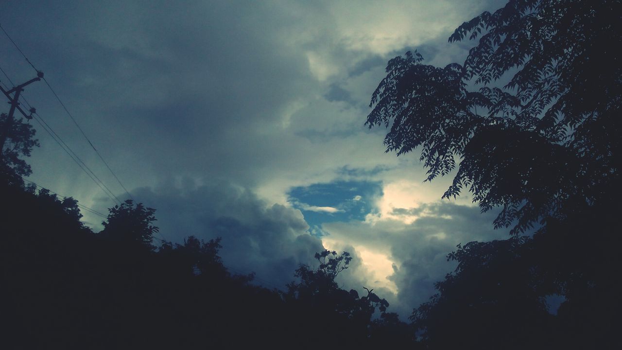 Low angle view of cloudy sky