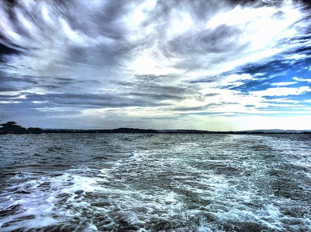 VIEW OF SEA AGAINST CLOUDY SKY