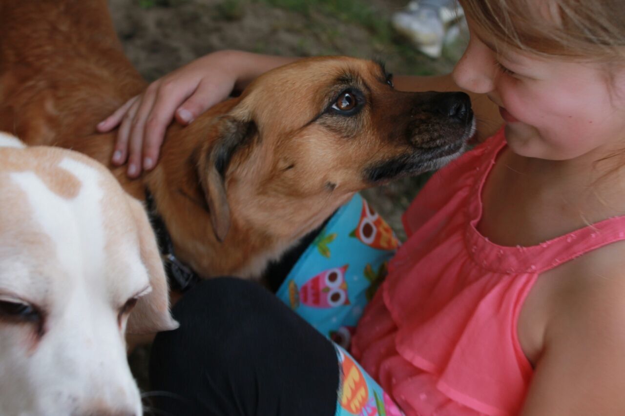 Girl with dog